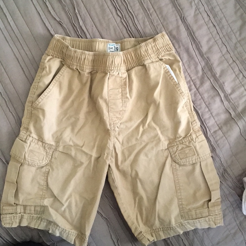 Boys cargo khaki shorts